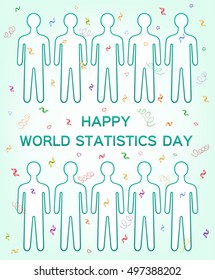 Vector card for World Statistics Day