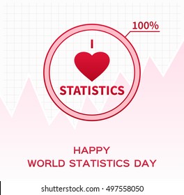 Vector card for World Statistics Day