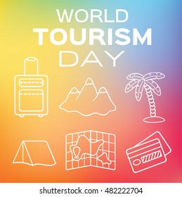 Vector card for World Tourism Day