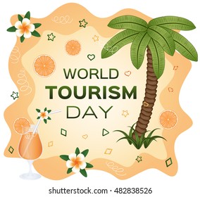 Vector card for World Tourism Day