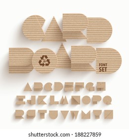 Vector Cardboard Alphabet Set