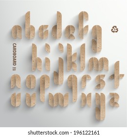 Vector Cardboard Alphabet Set