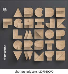 Vector Cardboard Alphabet Set