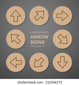Vector cardboard arrow signs.
