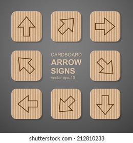 Vector cardboard arrow signs.