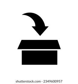 Vector cardboard illustration. The package icon is packing. Isolated against a blank background.