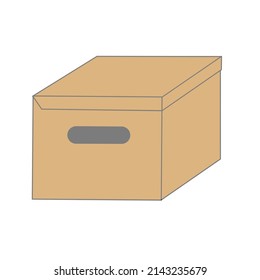 vector of a cardboard on a white background