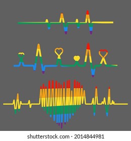 Vector of the Cardiac pulse - Heart Beat bundle