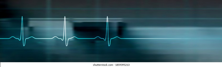 Vector cardiogram or pulse on a dark background. heartbeat electrocardiogram. Vector illustration