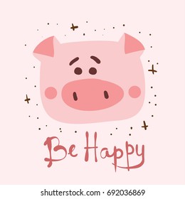 Vector cards with cute animals in simple design and funny lettering for kid's greeting card design, t-shirt print, inspiration poster.