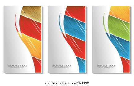 Vector cards with scratch design