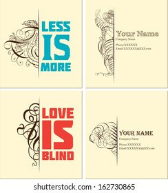 Vector Cards Set. Organized by layers. Perfect for invitations or announcements.