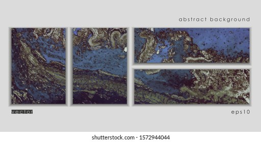 Vector cards. Set of templates brochure, poster, cover and sheets. Abstract painted background. Liquid marble texture