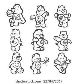 vector care teddy bear icon