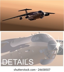 Vector cargo airplane. More vector airplanes see in my portfolio.