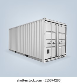 Vector of cargo container or shipping container for logistics and transportation isolated mock up