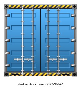 Vector of cargo container for shipping and transportation work isolated on white background.