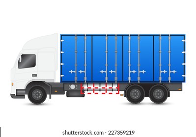 Vector of cargo container and truck, 
cargo container and truck isolated on white, 
		cargo container and truck, 
		shipping and transportation, 
		shipping tool,			
		shipping equipment,