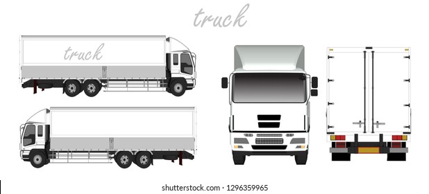 Vector Cargo Delivery Truck