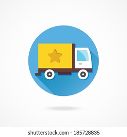 Vector Cargo Delivery Truck Icon