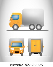 Vector cargo truck