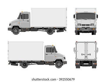 Vector cargo truck, van, lorry