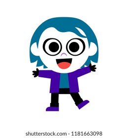 Vector Caricature Of A Boy Disguised As A Movie Villain