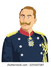 Vector Caricature of German Emperor Wilhem II