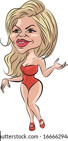 Vector Caricature Portrait of Shakira