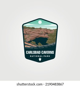 vector of carlsbad caverns logo symbol illustration design, united states national park emblem