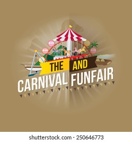 Vector carnival funfair design.