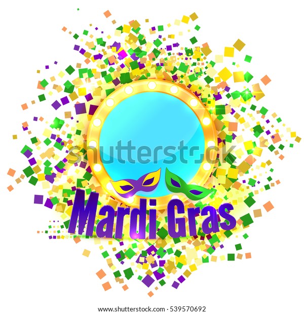 Vector Carnival Mardi Gras Confetti Background Stock Vector Royalty Free 539570692 Shutterstock