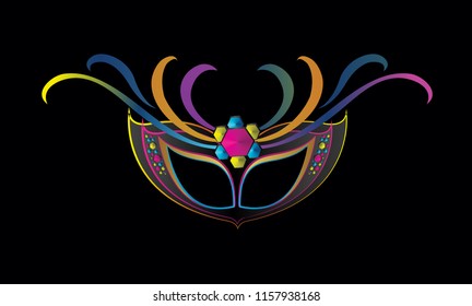 Vector Carnival masks.