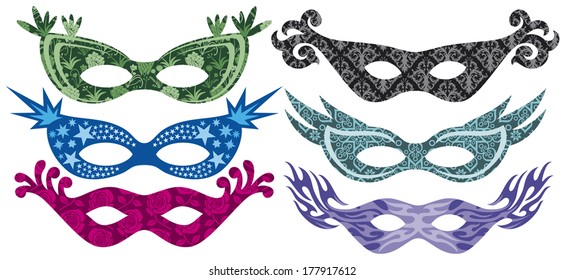 vector carnival masks (masquerade)