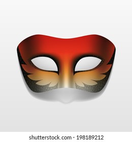 Vector Carnival Masquerade Party Mask Isolated on White Background