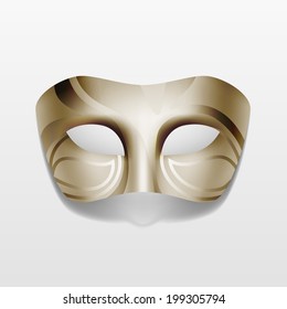 Vector Carnival Masquerade Party Mask Isolated on White Background