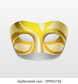 Vector Carnival Masquerade Party Mask Isolated on White Background