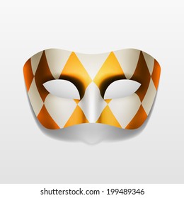 Vector Carnival Masquerade Party Mask Isolated on White Background