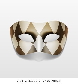 Vector Carnival Masquerade Party Mask Isolated on White Background