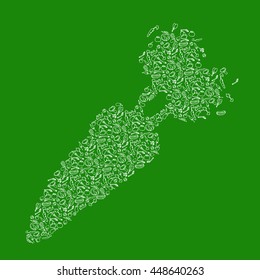vector carot made of  vegetables