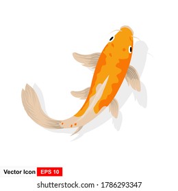 Vector of an carp koi design on white background. Animal. Fish Icon. Underwater. Easy editable layered vector illustration.