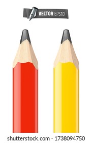 Vector carpenter pencils on white background