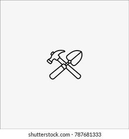 Vector of Carpentry Tools Outline Icon