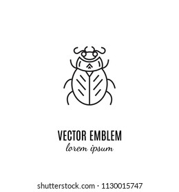 Vector carrion beetle linear icon