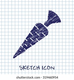 Vector carrot icon. Food icon. Eps10