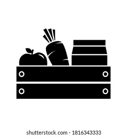 Vector carrot icon, vegetable sign on isolated background.