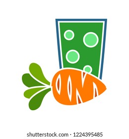 vector carrot juice icon. Flat illustration of carrot. bowling strike isolated on white background. carrot vegetable sign symbol