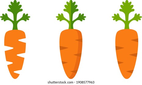 Vector Carrot, Root Vegetable, Garden Vegetable, Healthy Food Vector Carrot Icon EPS 10 Illustration