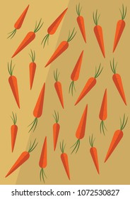 Vector carrots background