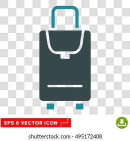 Vector Carryon EPS vector icon. Illustration style is flat iconic bicolor soft blue symbol on a transparent background.